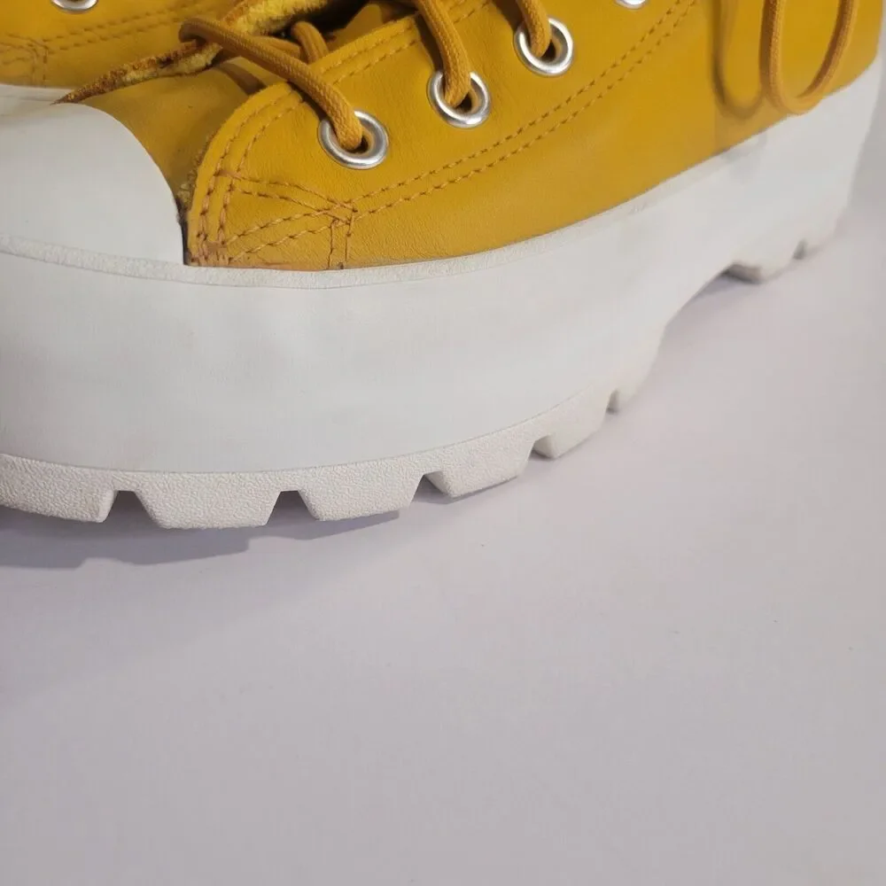 Converse Chuck Taylor All Star Lugged leather High Gold Dart sz 8. Yellow... - Picture 6 of 12